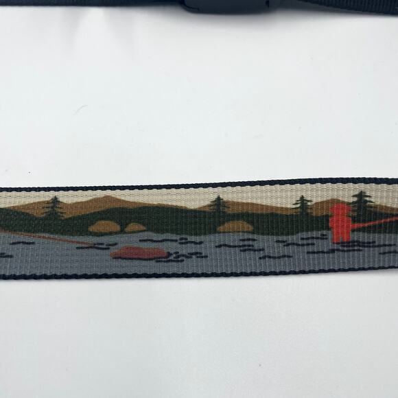 Thomas Bates Web Fishing Camping Scenery Belt Adjustable Lockbox USA Outdoors - Picture 4 of 6